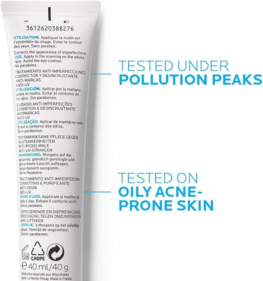 La Roche-Posay Effaclar Duo+ SPF30 Acne Treatment Cream for Oily and Acne Prone Skin 40ml