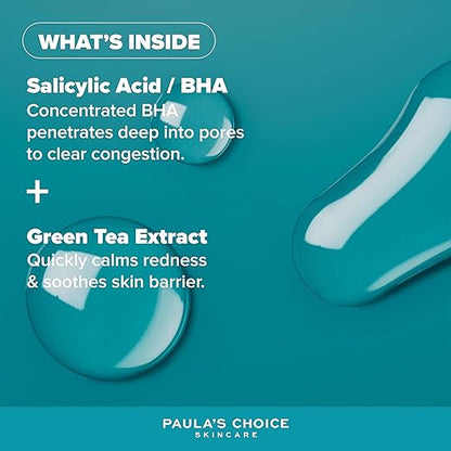 Paula's Choice SKIN PERFECTING 2% BHA Liquid Exfoliant - Face Exfoliating Peel Fights Blackheads & Enlarged Pores - with Salicylic Acid - Combination & Oily Skin - 118 ml